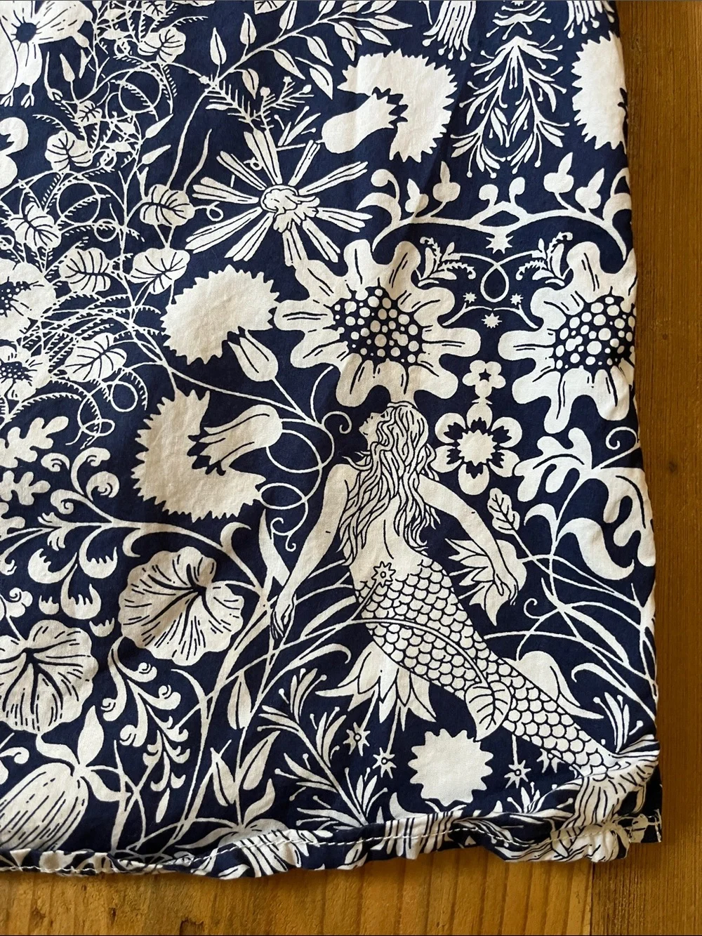J CREW 10 Gamine Cotton Poplin Shirt in Mermaid Floral Button Up